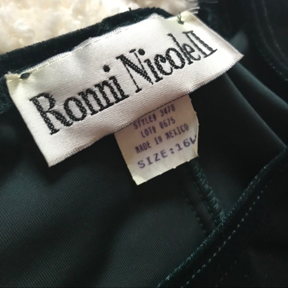 Velvet Green Vintage 80s Ankle Length Dress - Picture 4 of 4